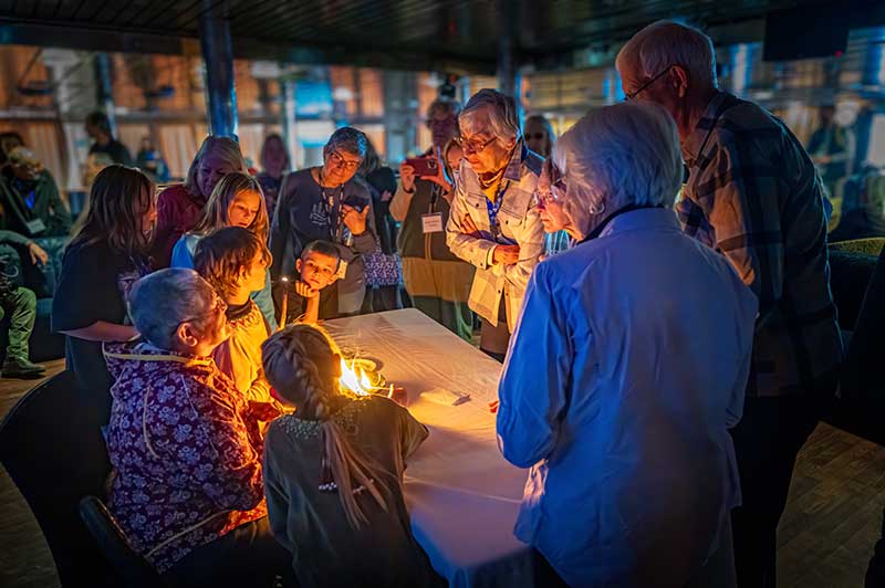 Adventure Canada - people gathered around a table