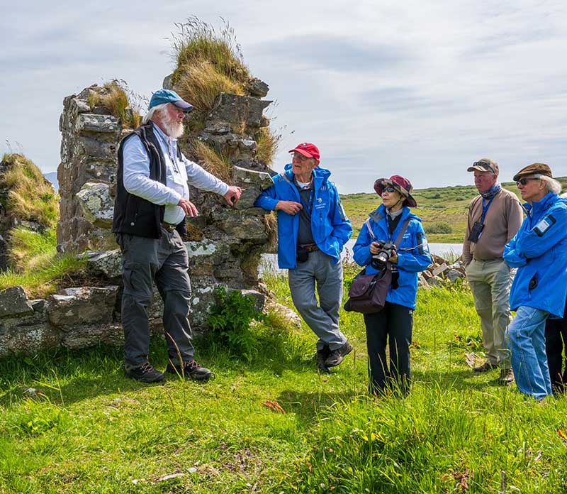 Adventure Canada - Tour guide and people listening