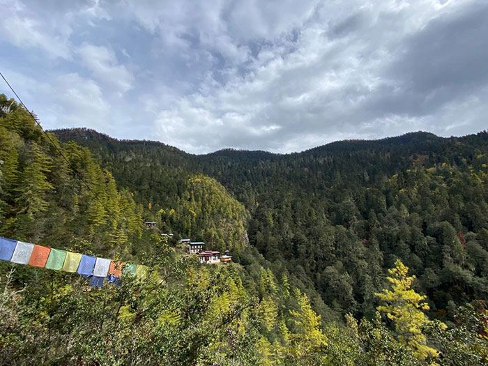 Bhutan Neyphug Monastary - mountain view