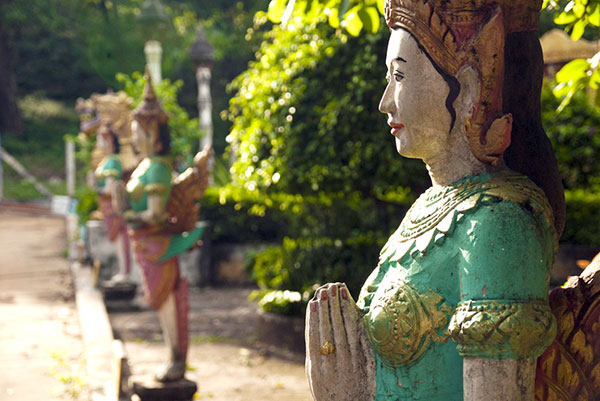 Asian statues, Mekong river, Cambodia, Kampong Cham, Avalon Waterways