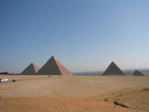 Egypt, 3 Pyramids on a clear sunny day, Avalon waterways,